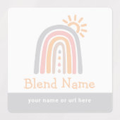 Rainbow Essential Oil Roller Flessenlabels Labels (Design 2)