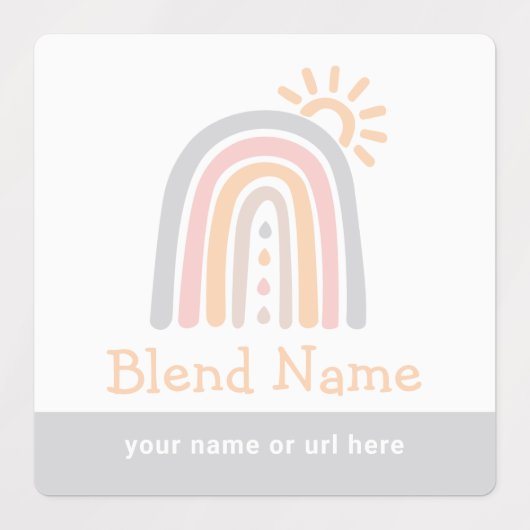 Rainbow Essential Oil Roller Flessenlabels Labels (Design 2)