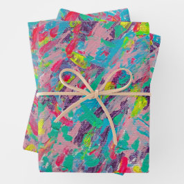 Rainbow esthetische Abstracte print Inpakpapier Vel