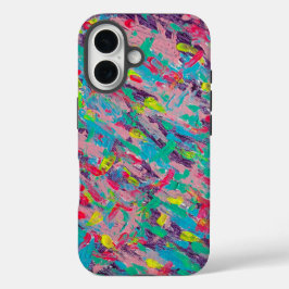 Rainbow esthetische Abstracte schilderij iPhone 16 Hoesje