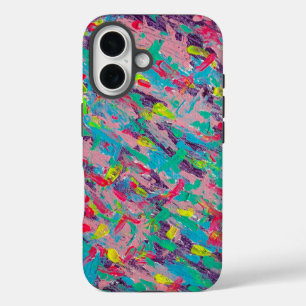 Rainbow esthetische Abstracte schilderij iPhone 16 Hoesje