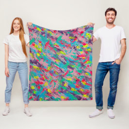 Rainbow esthetische Abstracte schilderij Fleece Deken