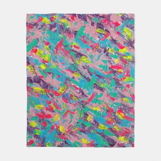 Rainbow esthetische Abstracte schilderij Fleece Deken (Voorkant)