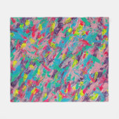 Rainbow esthetische Abstracte schilderij Fleece Deken (Voorkant (Horizontaal))