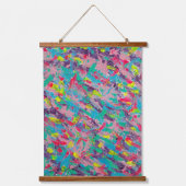 Rainbow esthetische Abstracte schilderij Hangend Wandkleed (Voorkant)