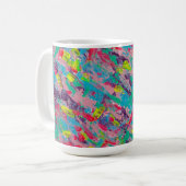 Rainbow esthetische Abstracte schilderij Koffiemok (Voorkant links)