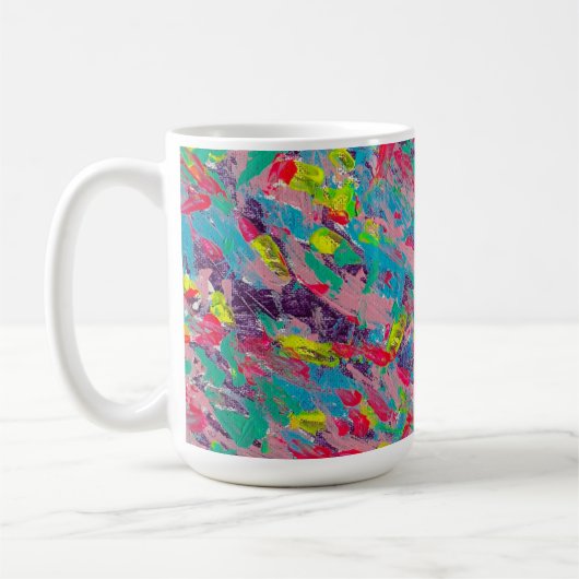 Rainbow esthetische Abstracte schilderij Koffiemok (Links)