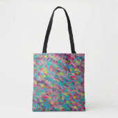 Rainbow esthetische Abstracte schilderij Tote Bag (Voorkant)