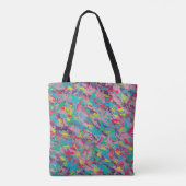 Rainbow esthetische Abstracte schilderij Tote Bag (Achterkant)