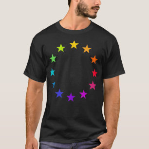 Rainbow EU sterren vlag Europese Unie kleurrijk T-shirt