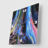 RAINBOW EUCALYPTUS TREKklok Vierkante Klok (Hoek)