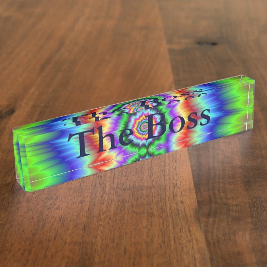 Rainbow Explosion Desk Name plate Naambordje (Zijkant)