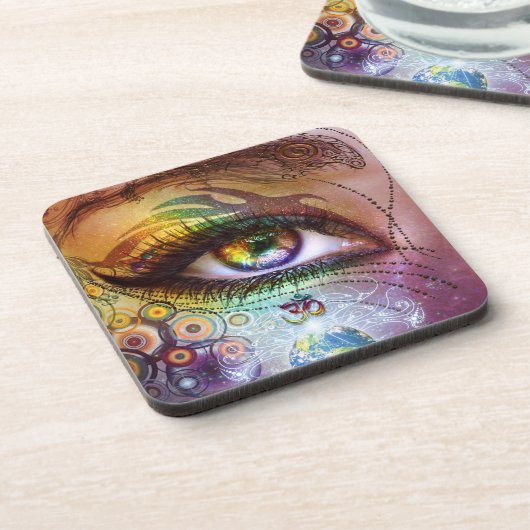 Rainbow Eye Love & Light Onderzetter (Linkerzijde)