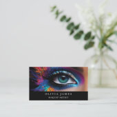 Rainbow Eye Make-up Artiest Schoonheidssalon Visitekaartje (Staand voorkant)