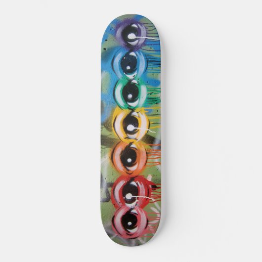 Rainbow Eyez Drip Skateboard (Voorkant)