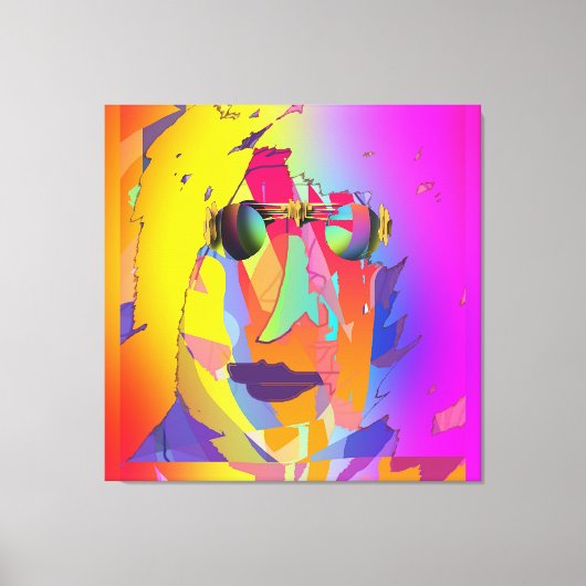 Rainbow Face Dragen Regenboog glazen Canvas Afdruk (Voorkant)