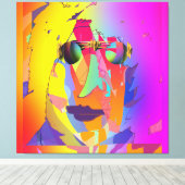 Rainbow Face Dragen Regenboog glazen Canvas Afdruk (Insitu (Houten vloer))