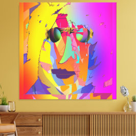 Rainbow Face Dragen Regenboog glazen Canvas Afdruk