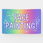 Rainbow Face Painting-banner Spandoek (Horizontaal)