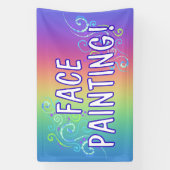 Rainbow Face Painting-banner Spandoek (Verticaal)