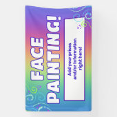 Rainbow Face Painting-banner Spandoek (Verticaal)