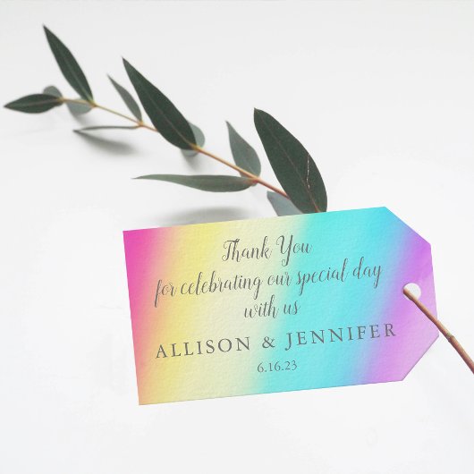 Rainbow Fade  Bridal Party Custom Wedding Cadeaulabel