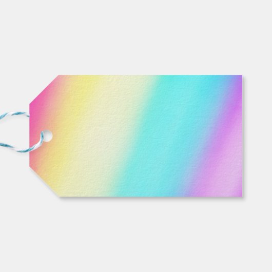 Rainbow Fade  Bridal Party Custom Wedding Cadeaulabel (Achterkant Horizontaal)