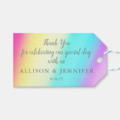 Rainbow Fade  Bridal Party Custom Wedding Cadeaulabel (Voorkant (Horizontaal))