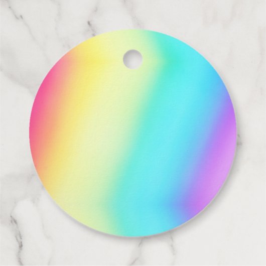 Rainbow Fade  kleurengradiënt zomerbruiloft Bedankjes Labels (Achterkant)