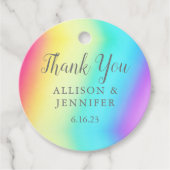 Rainbow Fade  kleurengradiënt zomerbruiloft Bedankjes Labels (Voorkant)