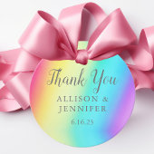 Rainbow Fade  kleurengradiënt zomerbruiloft Bedankjes Labels