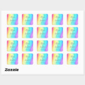 Rainbow Fade  kleurengradiënt zomerbruiloft Vierkante Sticker (Vel)