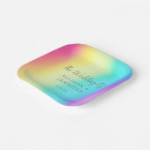  Rainbow Fade Personalized LGBTQ Weddenschap Papieren Bordje (Gebogen)