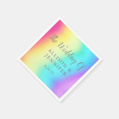  Rainbow Fade Personalized LGBTQ Weddenschap Servet (Hoek)