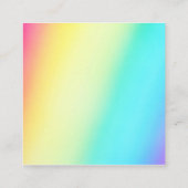 Rainbow Fade Simple Chic QR Code Weddenschap RSVP Informatiekaartje (Achterkant)