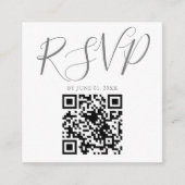 Rainbow Fade Simple Chic QR Code Weddenschap RSVP Informatiekaartje (Voorkant)