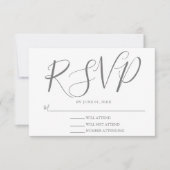 Rainbow Fade Simple Chic Typography Gay Wedding RSVP Kaartje (Voorkant)