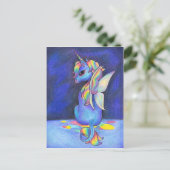 Rainbow Faerie Unicorn Briefkaart (Staand voorkant)