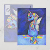 Rainbow Faerie Unicorn Briefkaart (Voorkant / Achterkant)