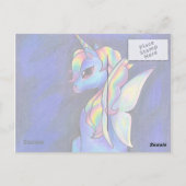 Rainbow Faerie Unicorn Briefkaart (Achterkant)
