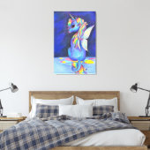 Rainbow Faerie Unicorn Canvas Afdruk (Insitu (Slaapkamer))