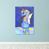 Rainbow Faerie Unicorn Canvas Afdruk (Insitu (Houten vloer))