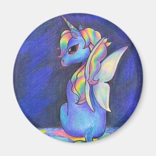 Rainbow Faerie Unicorn Magneet