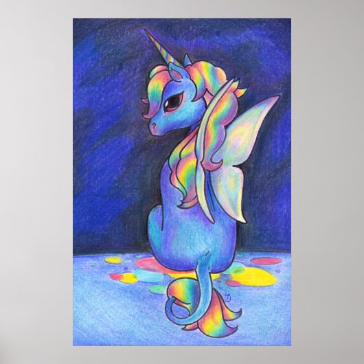 Rainbow Faerie Unicorn Poster (Voorkant)