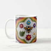 Rainbow Fair Isle Knit Pattern Cozy Coffee Mug Koffiemok (Links)