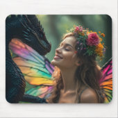 Rainbow Fairy Black Dragon Design Muismat (Voorkant)