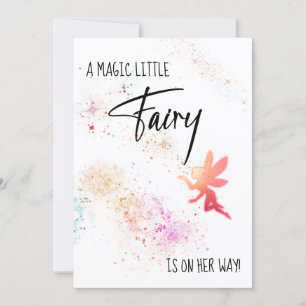 *~* Rainbow Fairy Dust Baby shower Invitation Kaart