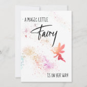 ** Rainbow Fairy Dust Baby shower uitnodiging (Voorkant)