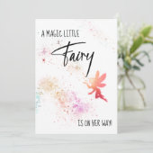 ** Rainbow Fairy Dust Baby shower uitnodiging (Staand voorkant)