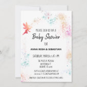 ** Rainbow Fairy Dust Baby shower uitnodiging (Achterkant)